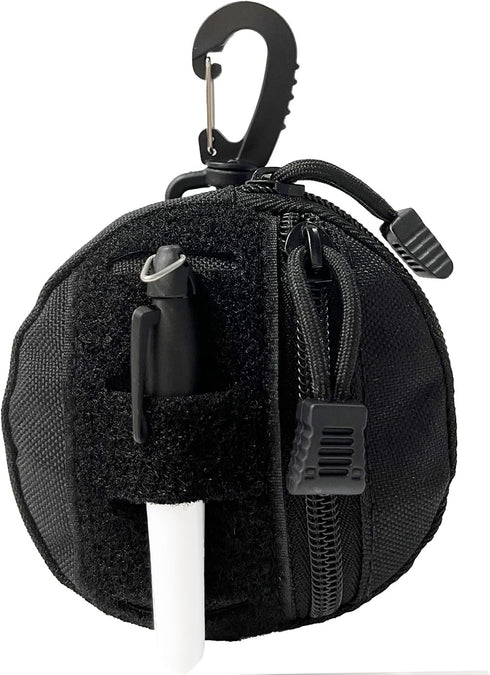 GZWER 1000D Headset Pack Laser Cut Molle Pouch EDC Pouch Tactical Round Zipper Bag Case Coin Pouches Coin Purse