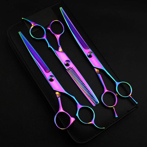 PJDDP Trimmer Shears,7 Inch Dog Grooming Scissors Kit for Dog Professional Pet Kit Grooming Stainless Steel Dog Cat