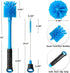 2-in-1 MOSOLAN Water Bottle Brush and Straw Cleaner Brush, Long Handle Scrub Brush with Replaceable Head for Water