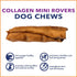 Pet Factory CareChewz Collagen Mini Rovers Dog Chew Treats, Chicken Flavor, 8 oz