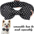 Unique Style Paws Cotton Dog Collar with Bow, Black White Round Dot for Small Medium Large Boys Girls