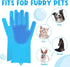 Pet Washing Gloves - Dog and Cat Shampoo Bathing Gloves, High Density Bristles for Gentle Grooming and Massage