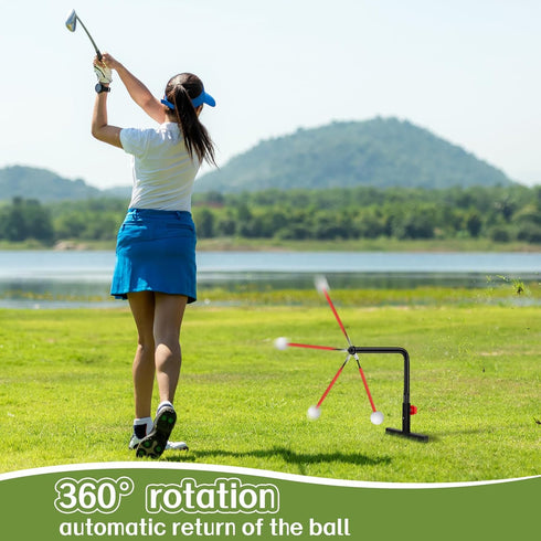 Poen 1 Set Golf Swing Trainer with 3 Height Indoor Practice Simulator Accessories for Golf Swing Training