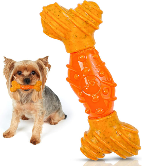 SPOT Bam-Bones Dental Bone, Made with Bamboo Fiber, Durable Oral Care Chew for Light Chewers & Teething Puppies