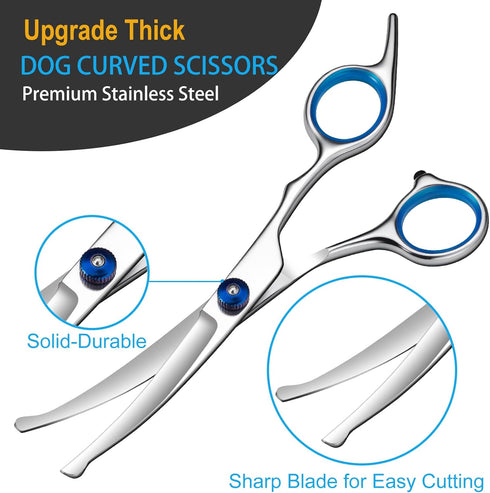 lengnoyp 5 1 in Upgraded Thicken Dog Grooming Scissors, Professional Dog Scissors for Grooming with Safety Round Tips