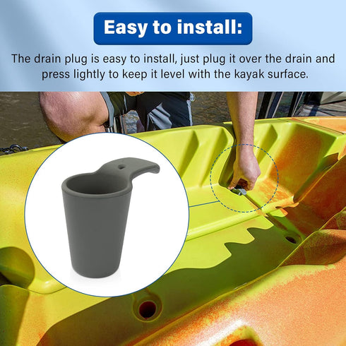 Kayaks Scupper Hole Plugs for Perception, Tapered Design Fits Scupper Holes 1” to 1 3/8", 4 Pack