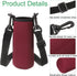 2pcs 12 oz uxcell Neoprene Water Bottle Sleeve with Strap, Insulated Water Glass Bottle Carrier Bag Collapsible Drink