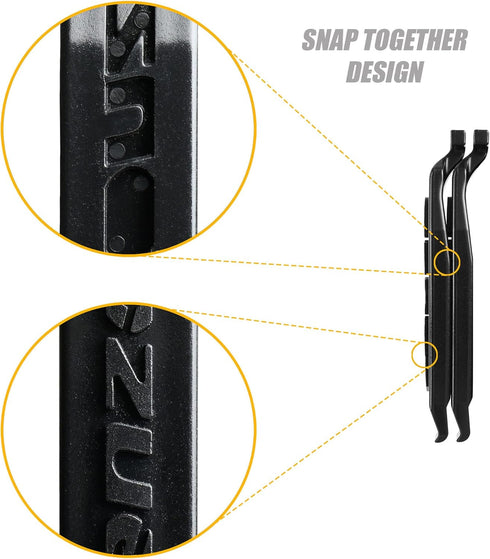 Venzo Bicycle Plastic Grip Tire Levers, Easy Removal Tool for Road, Mountain, BMX Bike Tires