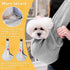CUBY Dog and Cat Sling Carrier, Hands-Free Reversible Papoose Bag for Small Dogs and Cats, Outdoor Travel (Grey)