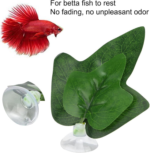 Tnfeeon Betta Spawning Grounds, Betta Fish Hammock Leaf for Resting and Breeding, Fish Tank Decoration