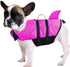 Ripstop Dog Life Jacket Shark Life Vest for Dogs, Safety Lifesaver with High Buoyancy for Small and Medium Breeds (Rose