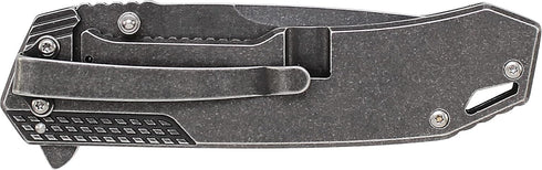 Smith & Wesson SW609 8.3in High Carbon S.S. Folding Knife with 3.6in Drop Point Blade and Stonewashed G-10 Handle for Outdoor, Tactical, Survival and EDC by Smith & Wesson