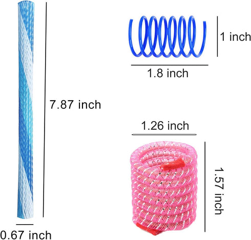 WishLotus Spring Cat Toys - Colorful Cat Spring Toy and Cat Tube Toy Telescopic Mesh Pole for Kitten Chew Toys