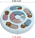 DR CATCH L9.44" W9.44" H1.14" Interactive Dog IQ Puzzle Toy - Blue, Size: x x