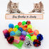30 Pack LASOCUHOO Cat Toys Kitten Assortment - Rainbow, Crinkle, Sparkle, Bell & Sisal Balls for All Cats