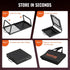 VEVOR Folding Campfire Grill, Heavy Duty Steel Mesh Grate, 22.4" Portable Grilling Rack for Outdoor Open Flame Cooking