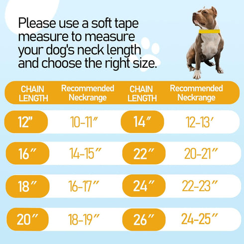 BAOBOTE 15MM Gold Stainless Steel Heavy Duty Chew Proof Dog Collar with Cuban Link Chain (22" Gold)