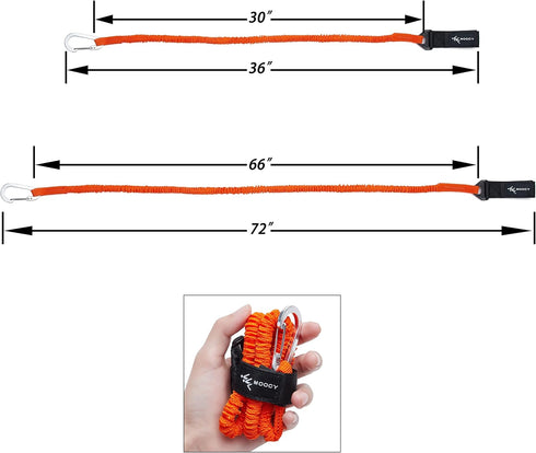 MOOCY Kayak Paddle Tether, Coiled Kayak Fishing Leash with Carabiner for Paddle, Rod SUP Kayaking Accessories