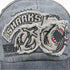 Vintage Baseball Cap, Denim Embroidered Shark Trucker Hat, Retro Frayed Edge Sunhat, 100% Cotton Outdoor