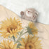 Futterya 3D Plush Pet Blanket Sunflower Bouquet Vintage Style Paw Print Design Soft Fluffy Blankets Throw for Dog Puppy