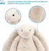 Best Pet Supplies Interactive Bunny Buddy Dog Toy, Plush Crinkle and Squeaky Enrichment for Small and Medium Dogs