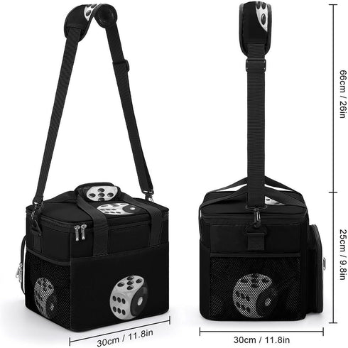 Generic Board Game Dice Cooler Bag Large Lunch Bag Car Cooler Insulated Thermal Bag Cooler Tote Bag for Travel Picnic