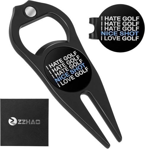 ZZHAO Golf Divot Tool and Golf Ball Marker, Divot Repair ToolGolf Accessories for