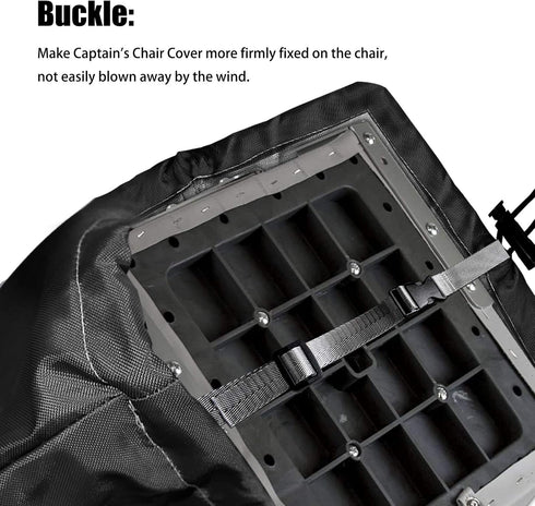 SoGuDio Heavy Duty Boat Seat Cover, 24" L x 22" W x 25" H, Weather Resistant 420D Waterproof Oxford Fabric (Black)