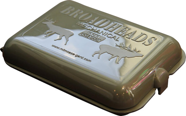 MTM BHM Mechanical Broadhead Case, Stores 6 Broadheads, Compact Size, USA Made, Army Green