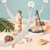 Aysatogc 2PCS 4 Hermit Crab Climbing Toys Hermit Crab Accessories Climbing Rope with Hooks Hermit Crabs Habitat Decor