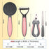 Pet Deshedding Brush Set, Double Sided Undercoat Rake for Dogs & Cats, Grooming Tool Kit with Nail Clippers (4Pack,