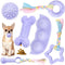 6 Pack Puppy Teething Toys, Cute Purple Chew Toys for Puppies 0-6 Months, Soft Rubber Rope
