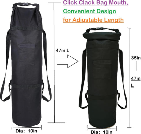 MtuxuYR (48" 10") Bag,600D 2 Travel(1 Pack) XL X Camping Storage Oxford Fabric Gear Bag with Adjustable Shoulder Straps
