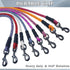 MayPaw Heavy Duty Rope Dog Leash, 3/4/5/6/7/8/10/12/15 FT Nylon Pet Training Leash, Navy