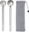 Titanium Spork Long Handle, Ultra Lightweight Camping Utensil for Backpacking, Hiking, and Outdoor Adventures.