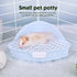 RUBYHOME Triangle Potty Trainer Pet Pan for Baby Rabbit, Chinchillas, Small Guinea Pigs, Ferret, Galesaur, Corner