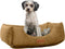 Modern Threads Luxury Dog Bed, Comfortable Tufted Velvet Cushion for Small to Large Dogs, Machine Washable, Caramel