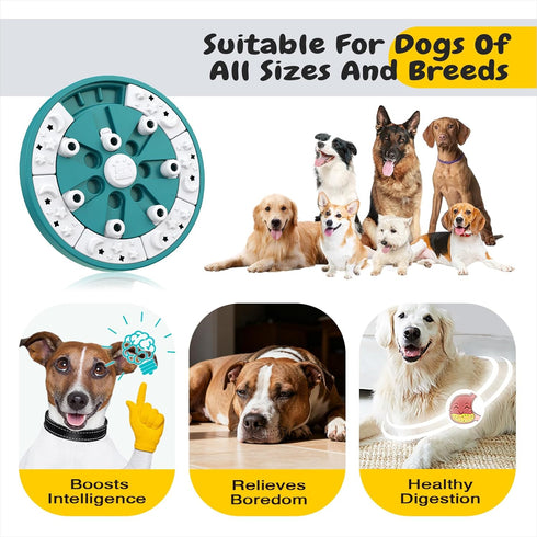 2 3 KADTC Dog Puzzle Toy, Large Size, Levels of Step-by-Step Challenge, Ways to Play Beginner to Advanced Slow Feeder