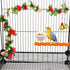 6 Pcs Mini Bird Food Bowl Feeder, Parrot Convenient Hanging Container, Plastic Pigeon Bird Cage Dish (White)
