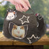 xianshi Valentine's Day Carnival Pet Carrier Bag, Green Flannelette Hamster Carrier for Small Pets (Large)