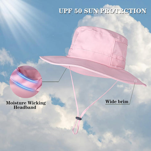 Sun Hat for Men/Women, UPF 50+ Fishing Hat,Waterproof Wide Brim Bucket Hat Foldable Boonie Hat for Hiking Garden Safari Beach