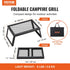 VEVOR Folding Campfire Grill, 18" Portable Camping Grates Over Fire Pit, Heavy Duty Steel Mesh Grate