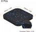 uxcell Treadmill Mat-3.9"x3.9" Exercise Equipment Mat for Floor Protection Sound Reduction, Black Blue 6Pcs