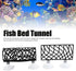 Betta Fish Tank Accessories Decorations, Betta Tunnel Swim Tube Soft Edged Betta Hammock Bed Shrimp Guppies Hideout Betta Shelter Toys with Suction Cup(black)