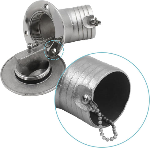 SHENGHUISS Boat Deck Fuel/Gas/Water/Waste Fill/Filler Tank Key - Marine 316 Stainless Steel Deck Filler Marine Hardware