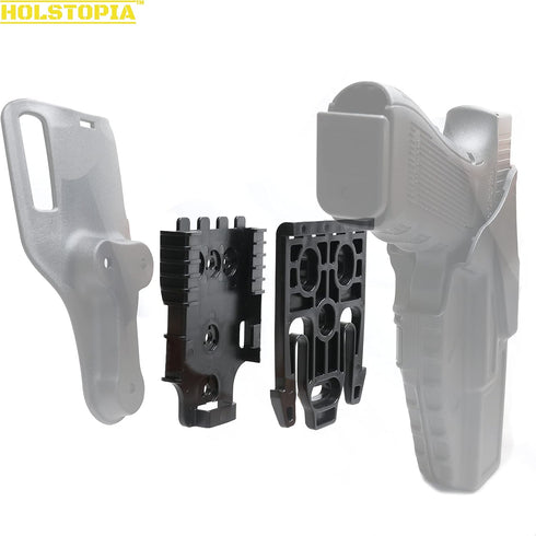 QLS Quick Locking System Kit,Platform Attachment for Duty Holster with Locking Fork and Receiver Plate and Accessories,One Size,Black by Holstopia
