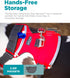 Outward Hound Boulder Adventure Adjustable Dog Harness with Pockets, Small, Red