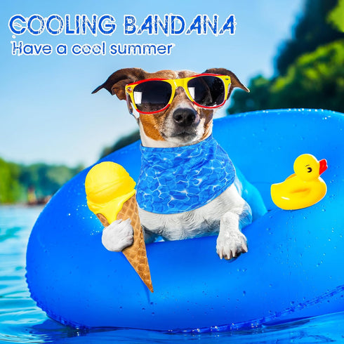 5 Pieces Dog Cooling Bandanas, Ice Scarf Neck Wraps for Hunting Training Hiking Camping Accessories for Summer (S)