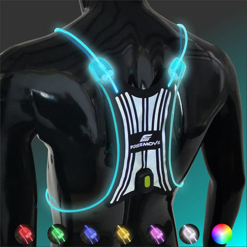 SPIDER Reflective Lighted Running Vest - 360° Visible, Ultralight, Fully Adjustable Size XS-3XL, Phone Pocket for Safe