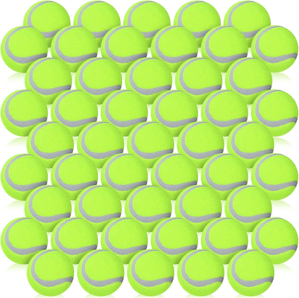 50 Packs Dog Mini Tennis Balls, Training Pet Tennis Toys Yellow Ball for Large Medium Small Dogs